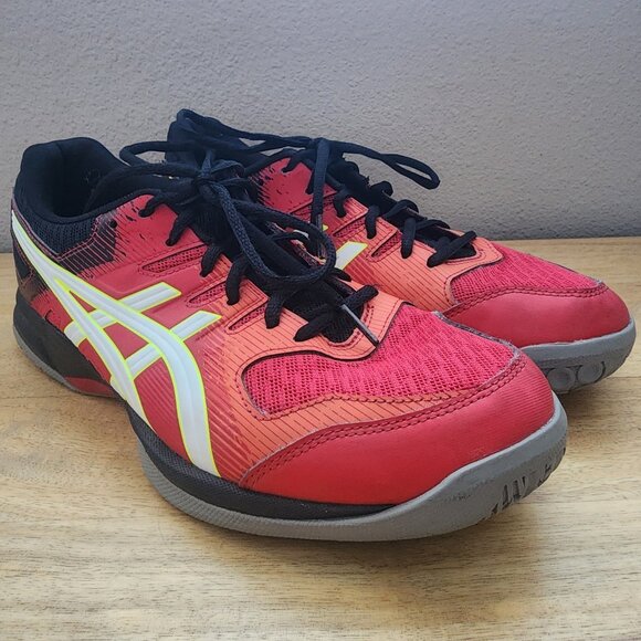 Asics GEL Rocket Mens Red Black Volleyball Court Shoes 1071A030 Size 9 42.5 - Picture 8 of 11